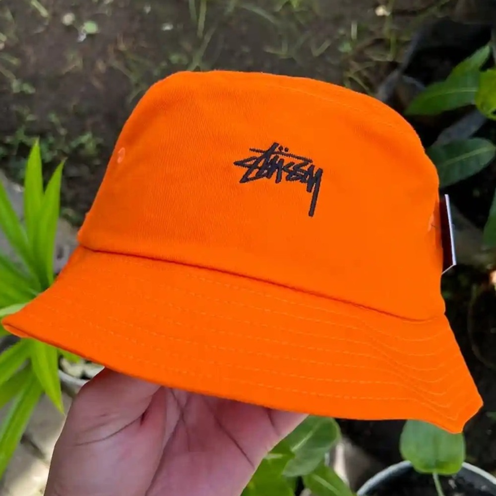 Orange Stussy Bucket Hat